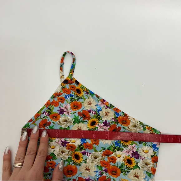 Zara Floral One Shoulder Romper - Picture 6 of 10